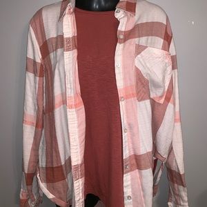 Bundle orange long sleeve and flannel